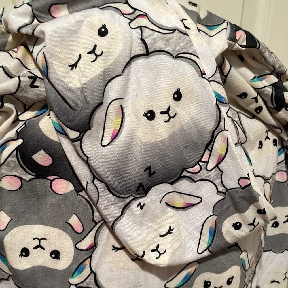 Justice Kids Super Cozy Sheep Hooded One Piece Size 18/20 - Picture 6 of 9